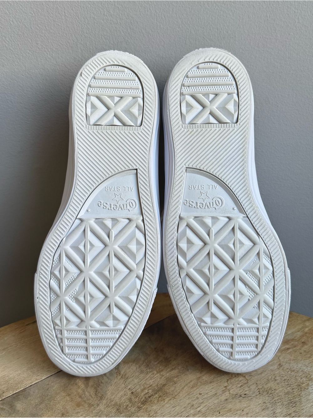 Converse Chuck Taylor All Star Oxford White Leather Monochrome Women’s Sz 6.5 - Picture 9 of 10